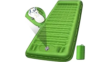 The image shows a camping tent set up with an air mattress inside, highlighting popular choices.