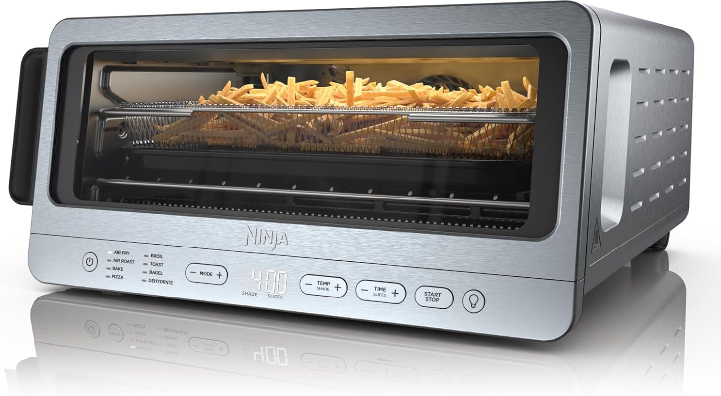 Ninja SP151 8-in-1 Air Fryer Toaster Oven, 1800W, Flip-Up Design, Stai