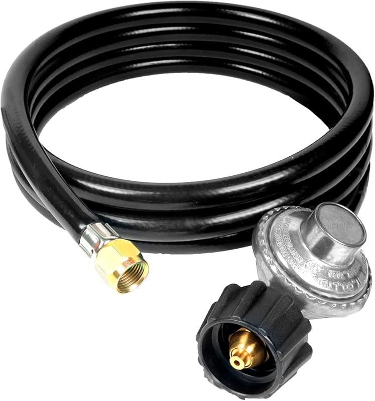 8ft Gas Grill Regulator and Hose: Propane Replacement for Weber, Charb