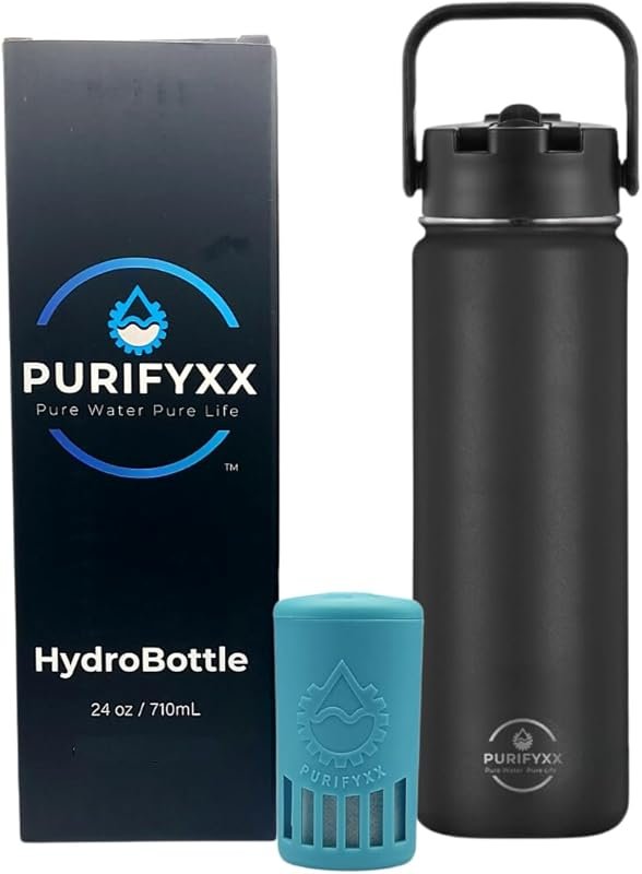 HydroBottle 24oz Stainless Steel Filtered Water Bottle, BPA-Free, Remo