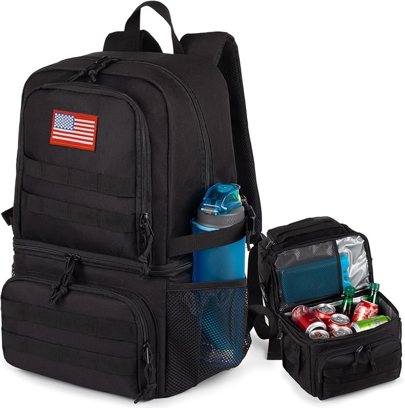 Tactical Double Deck Cooler Backpack, Large, 2 Compartment, Soft Coole