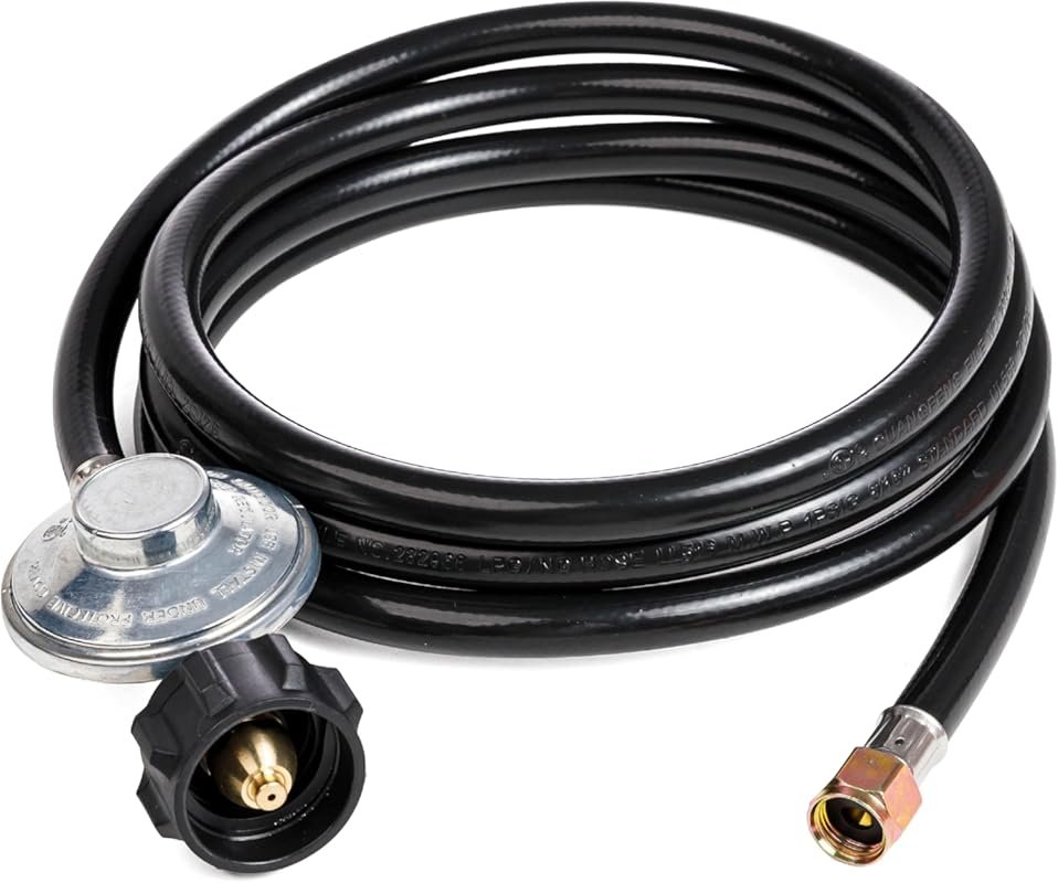 BlueStars 8ft Universal QCC1 Propane Regulator Hose: For LP Gas Grills