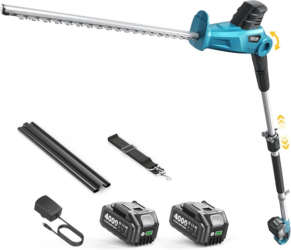 SEESII Cordless Pole Hedge Trimmer: 20