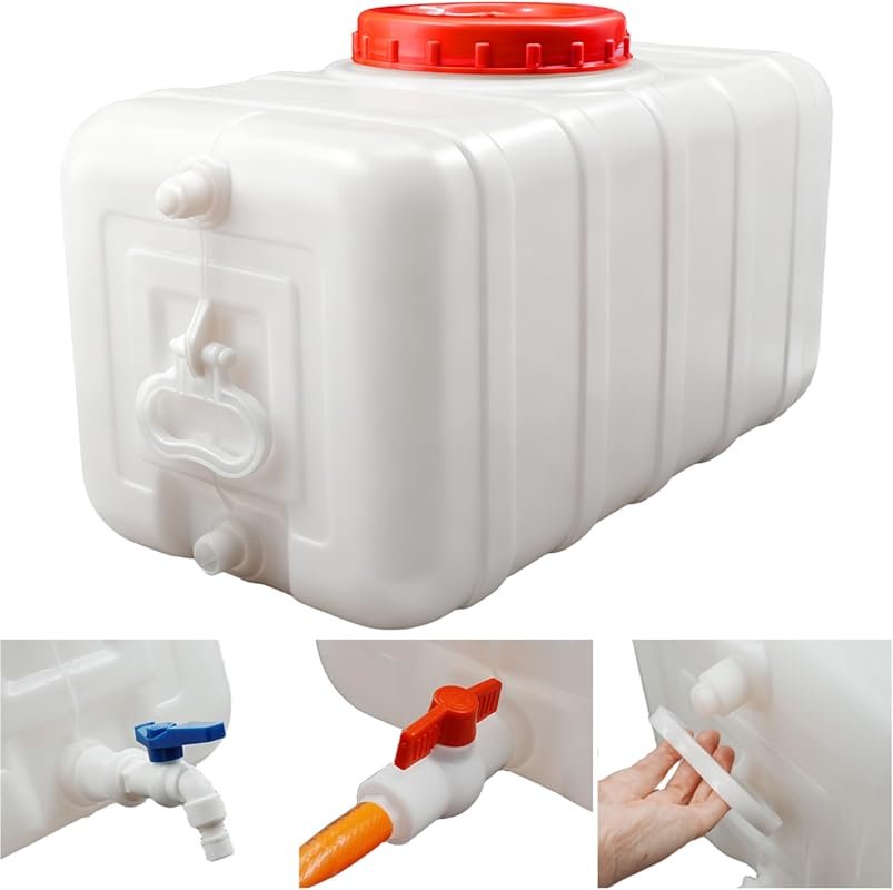 21 Gallon/80 Liter Portable Rectangular Water Storage Tank for Outdoor