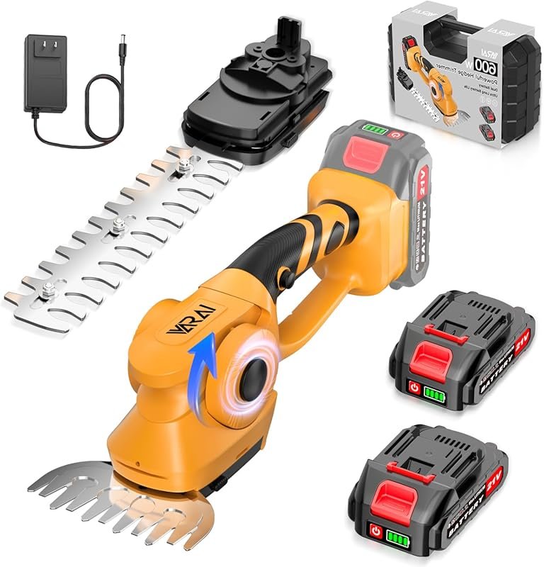 Cordless 2-in-1 Hedge & Grass Trimmer, High-Power with Ultra Long Batt