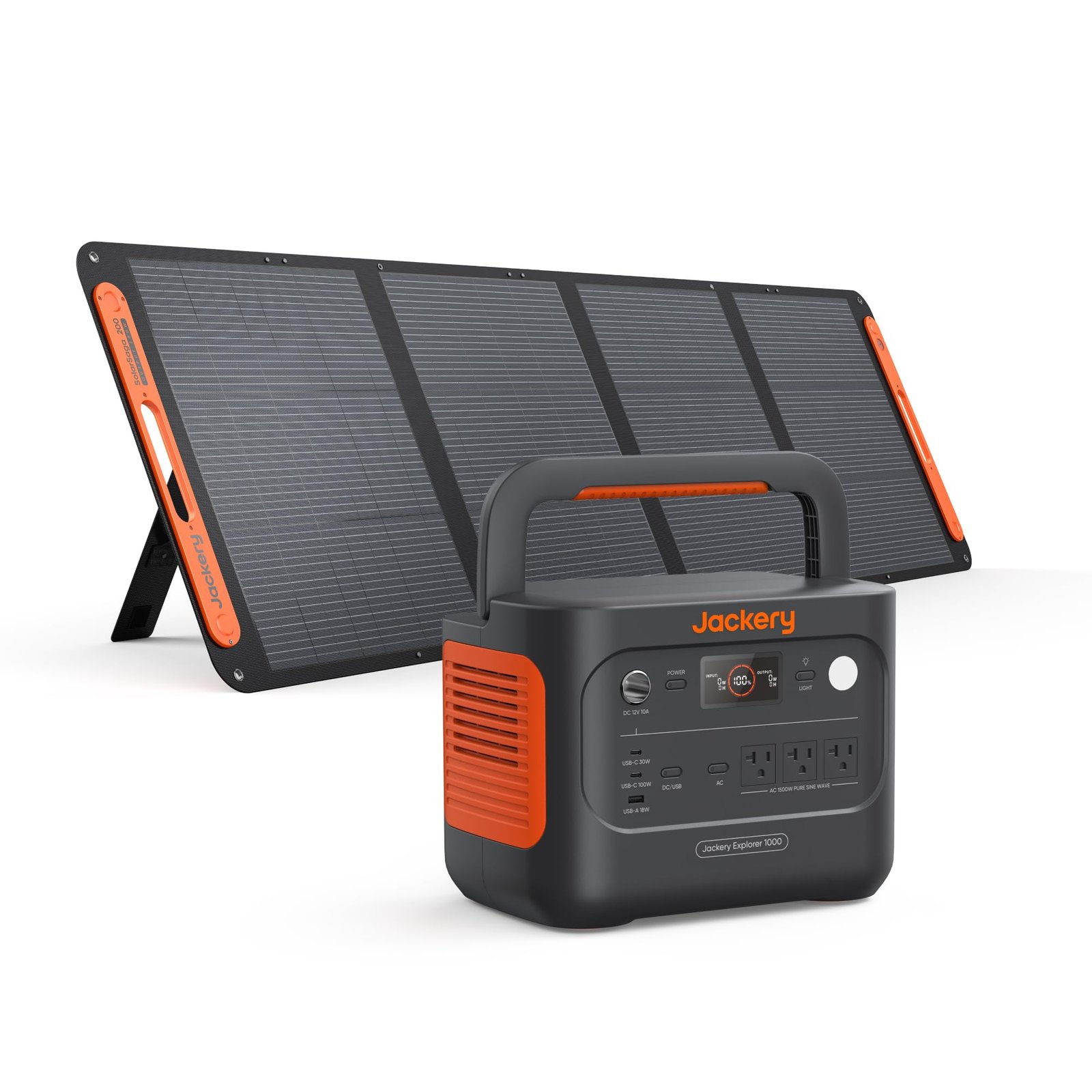 Jackery Solar Generator 1000 v2 with 200W Solar Panel,1070Wh Portable Power Stat